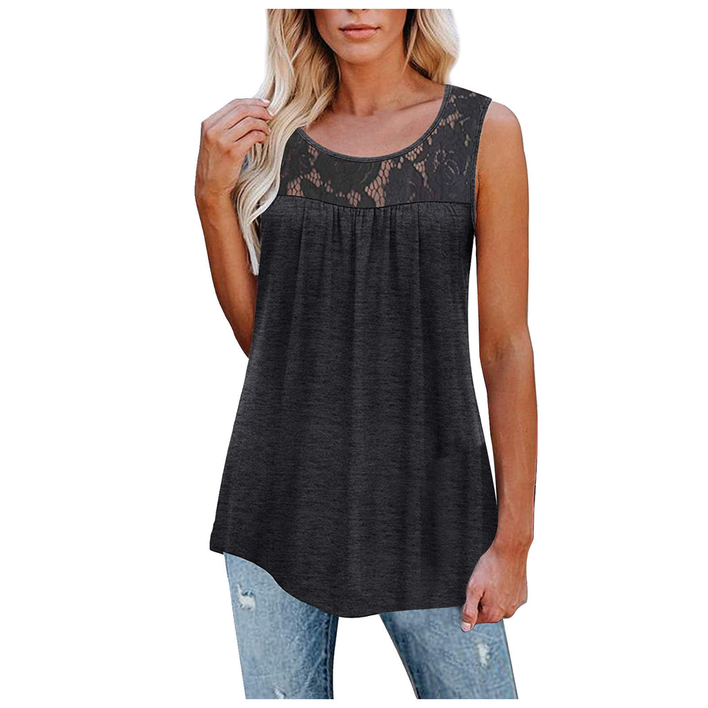 Women Loose O-Neck Tank Top