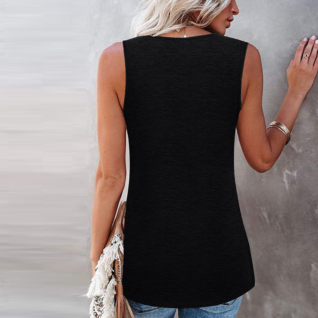 Women Loose O-Neck Tank Top