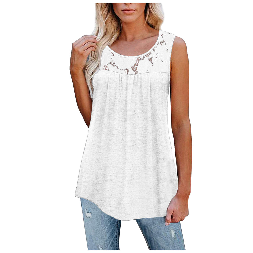 Women Loose O-Neck Tank Top