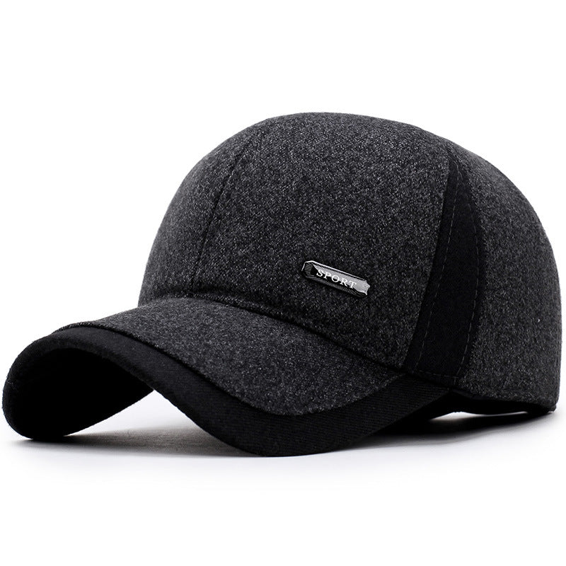 Ocio de otoño e invierno al aire libre cálido gorro de protección para los oídos hombres