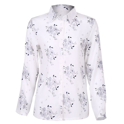 New Printed All Match Shirt Women Slim Slimming Shirt