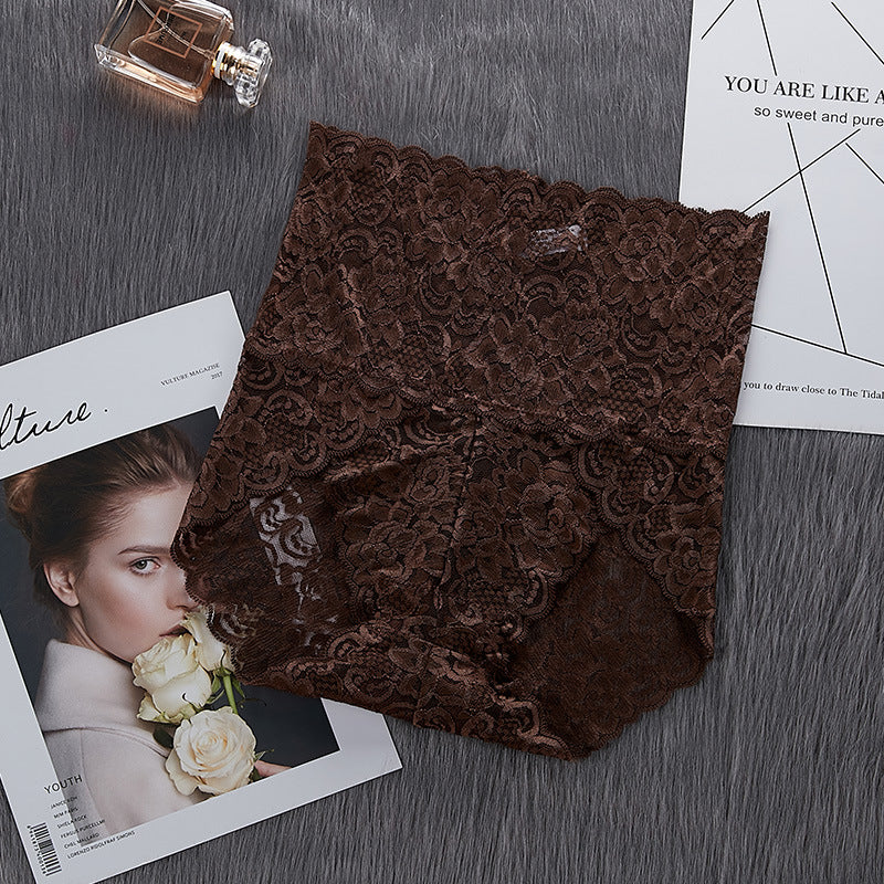 Culotte en dentelle sexy taille haute pour femme