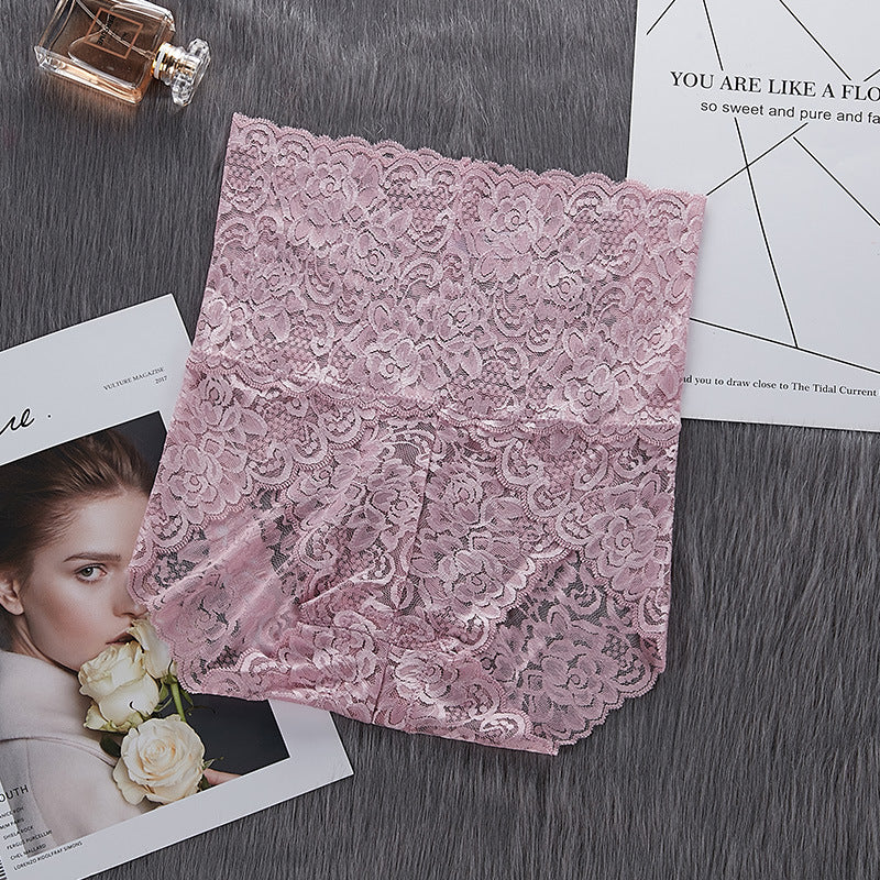 Culotte en dentelle sexy taille haute pour femme