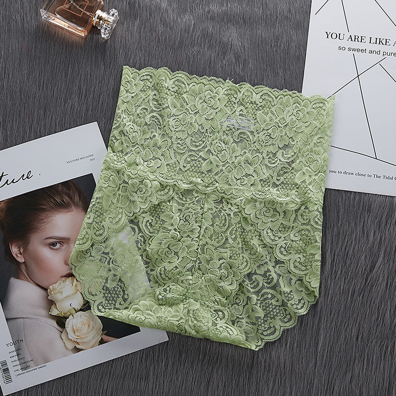 Culotte en dentelle sexy taille haute pour femme