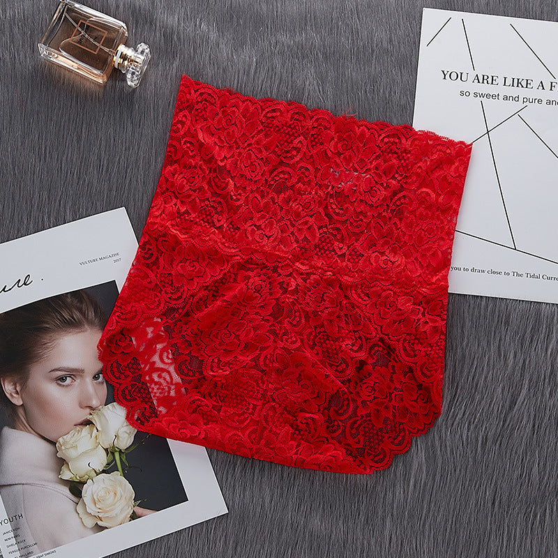 Culotte en dentelle sexy taille haute pour femme