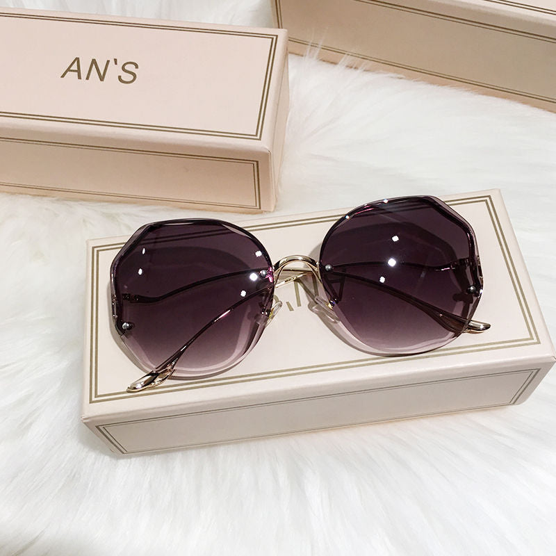 Fashion Gradient Borderless Cut-Edge Sunglasses