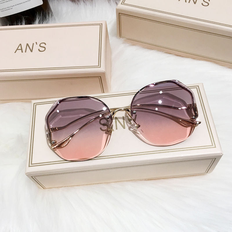 Fashion Gradient Borderless Cut-Edge Sunglasses