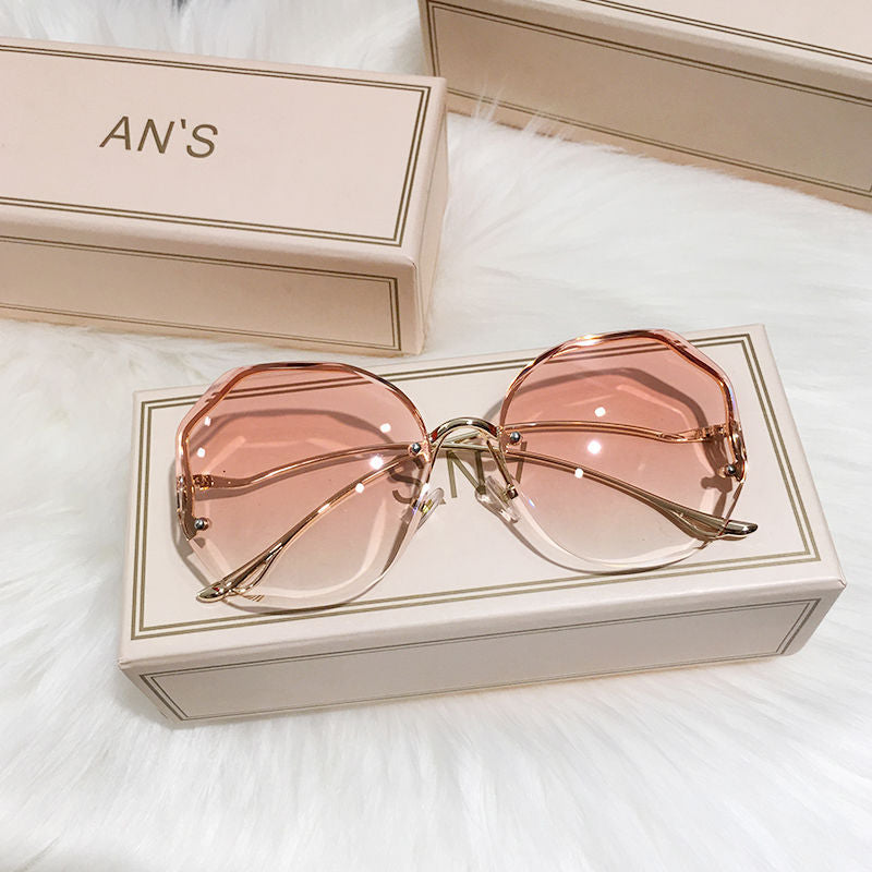 Fashion Gradient Borderless Cut-Edge Sunglasses