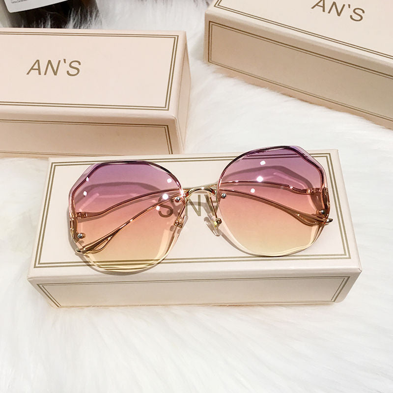 Fashion Gradient Borderless Cut-Edge Sunglasses