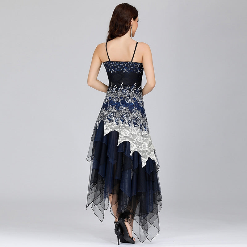 Túnica Mujer Vestidos de fiesta Brillante Strass Sundress Disfraz