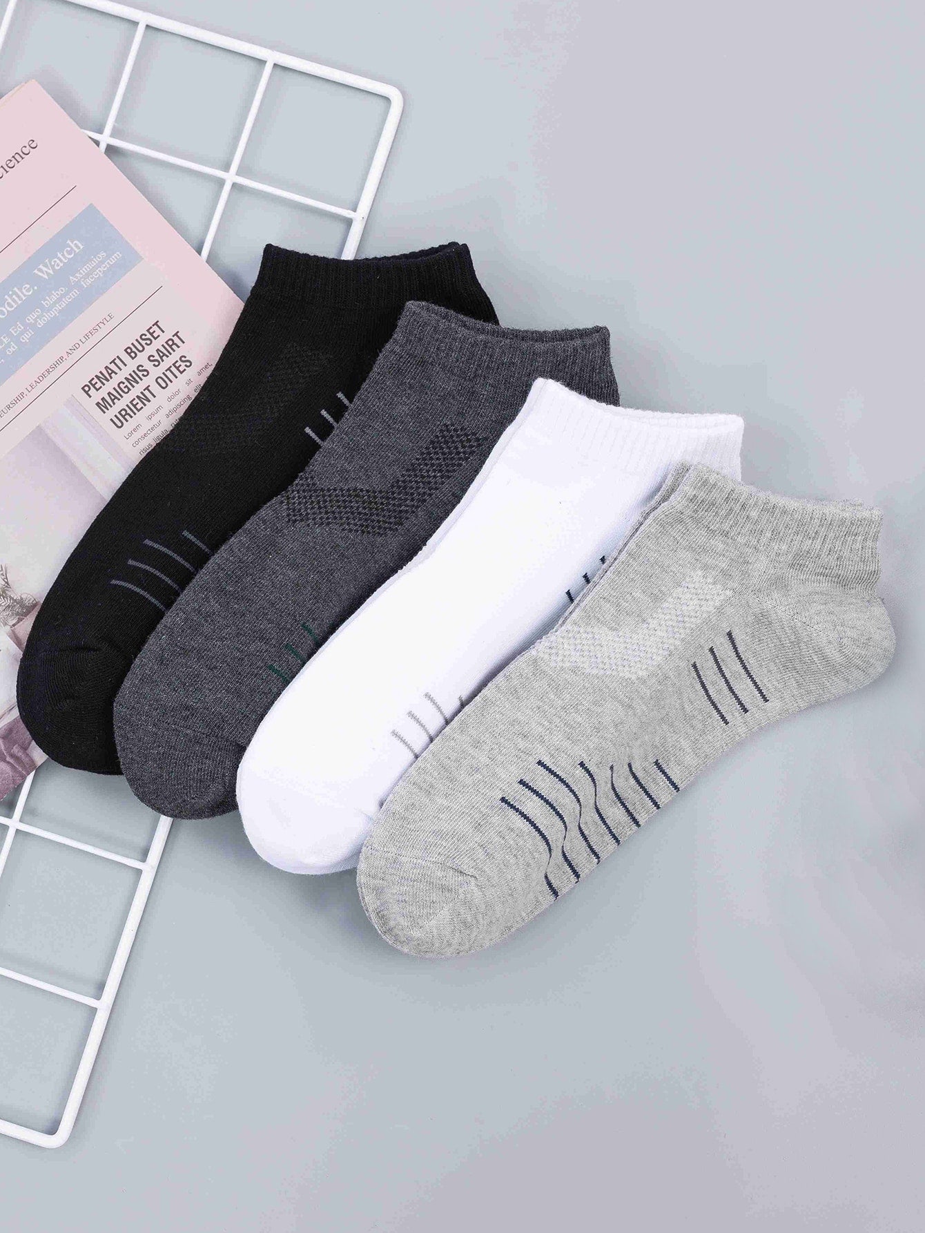 4 paires de chaussettes à rayures pour hommes