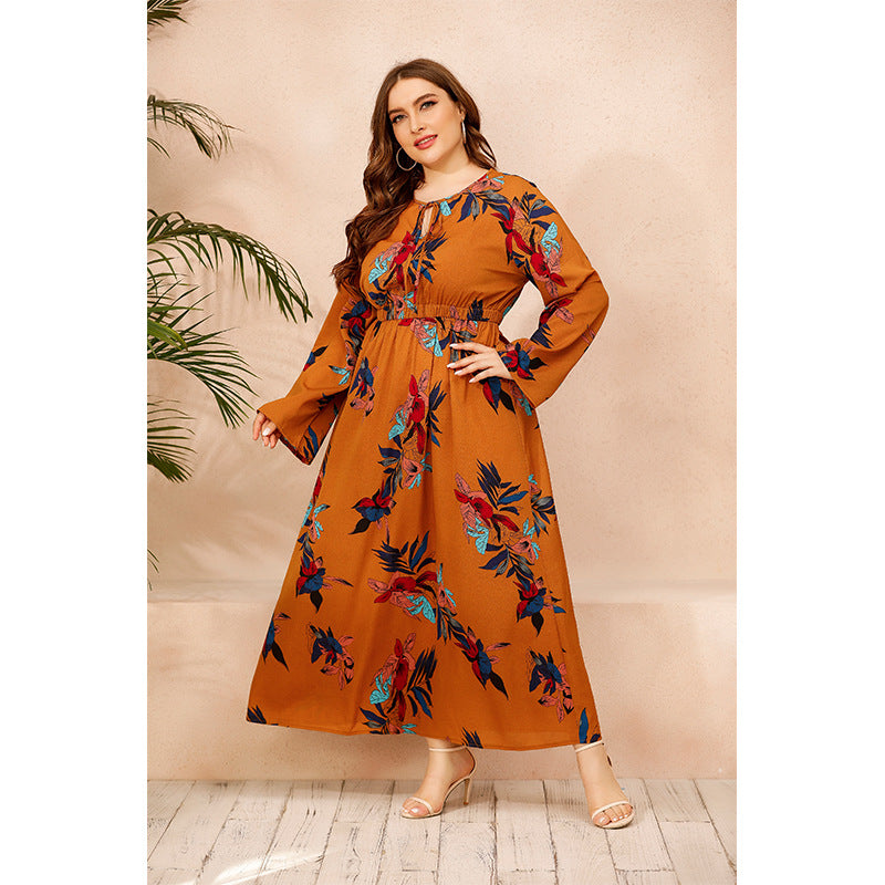 Robe longue à fleurs
