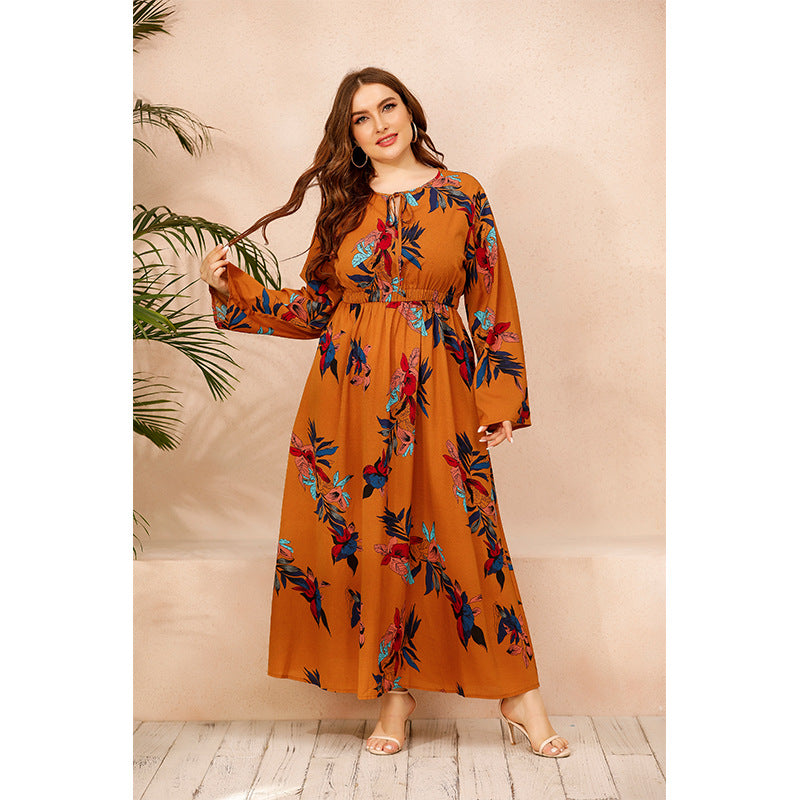 Robe longue à fleurs