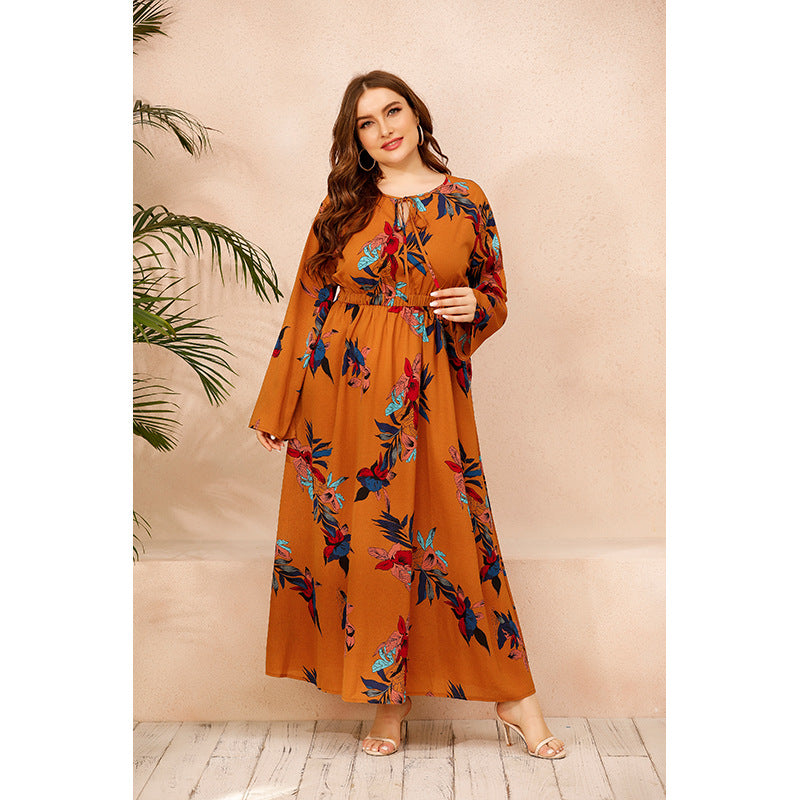 Robe longue à fleurs