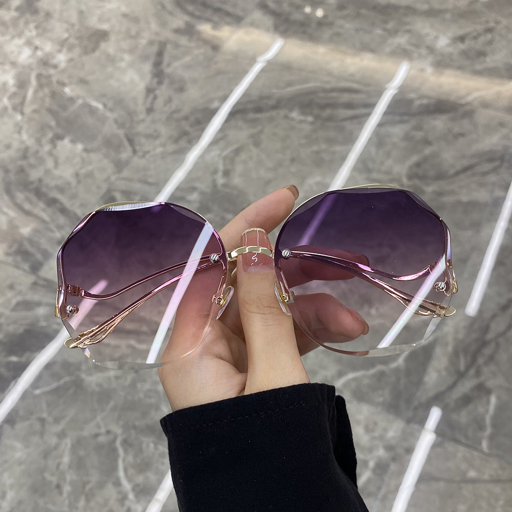 Fashion Gradient Borderless Cut-Edge Sunglasses