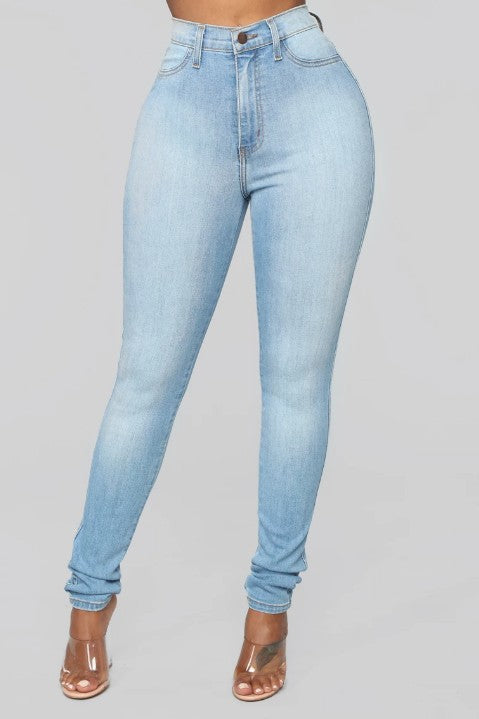 Women Stretch Jeans High-Waisted Trousers