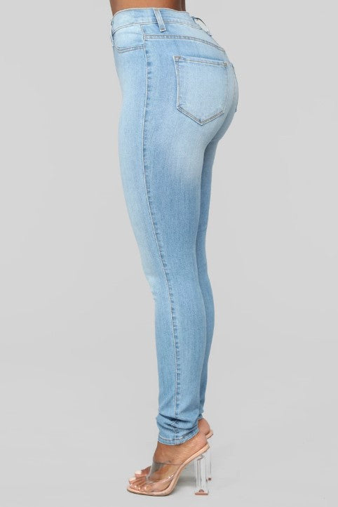 Women Stretch Jeans High-Waisted Trousers