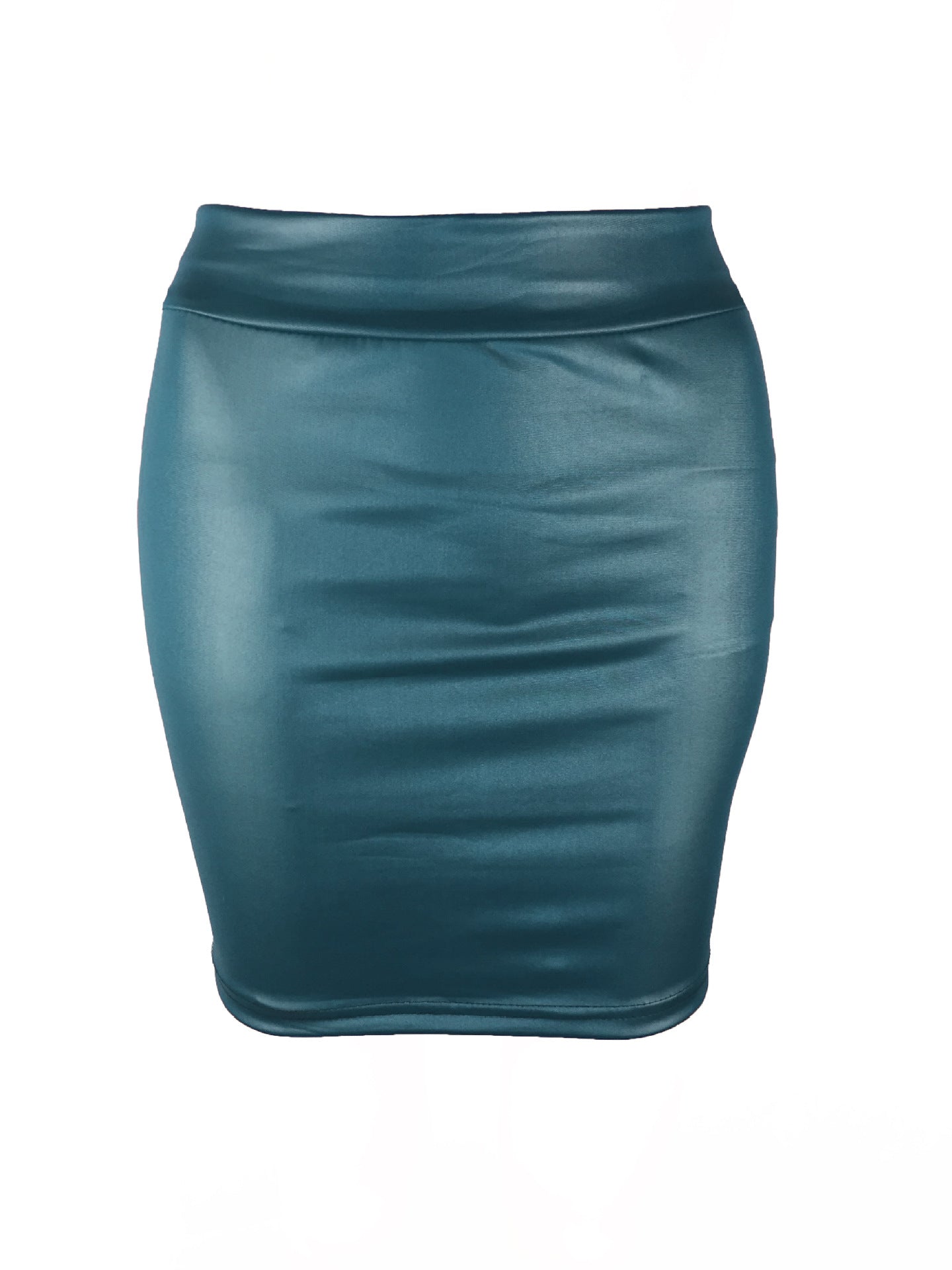 Korean Women'S Bottoming Skirt, Matte Faux Leather Skirt, Imitation Pu Bag Hip Skirt