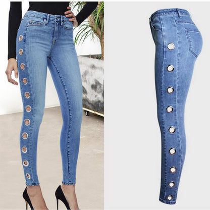 Fashion Tight Hoop Jeans For Women