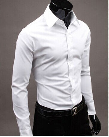 Chemise d'affaires hommes jeunes hommes auto-culture vêtements de travail meilleur homme chemise blanche robe