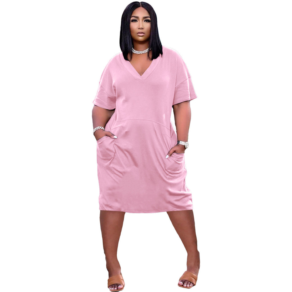 Women V-neck Casual Dress