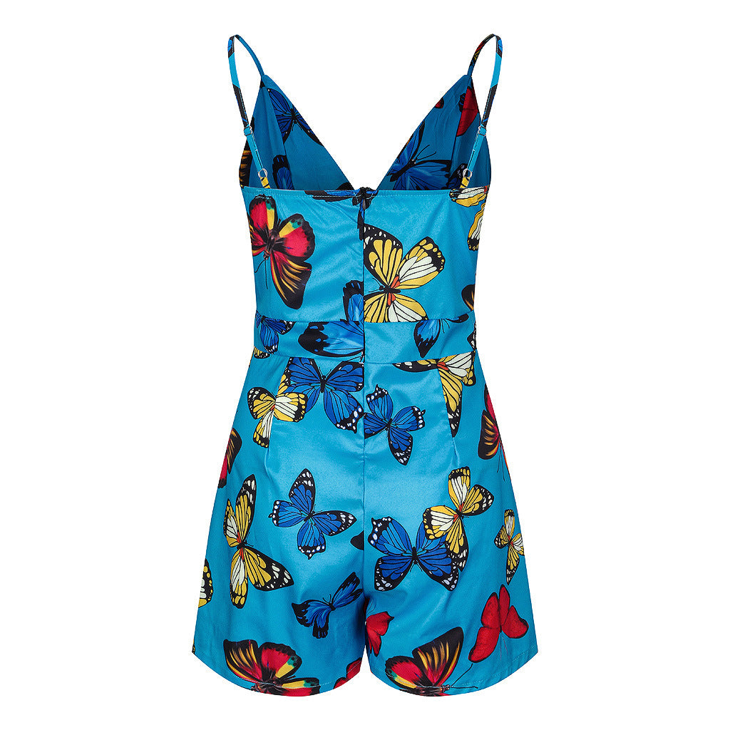 Mono de tirantes con estampado sexy de moda