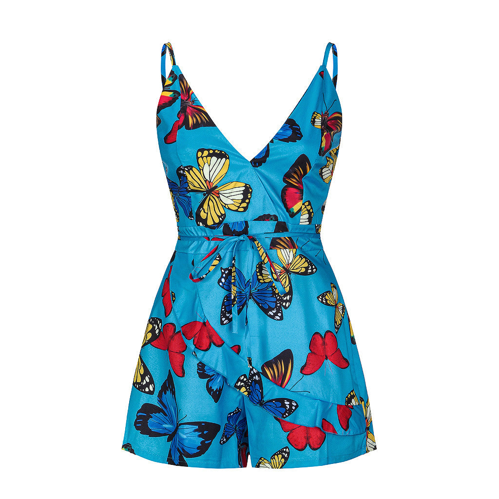 Mono de tirantes con estampado sexy de moda