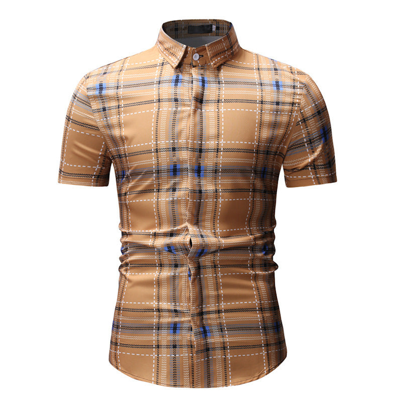 Camisa informal a cuadros para hombre