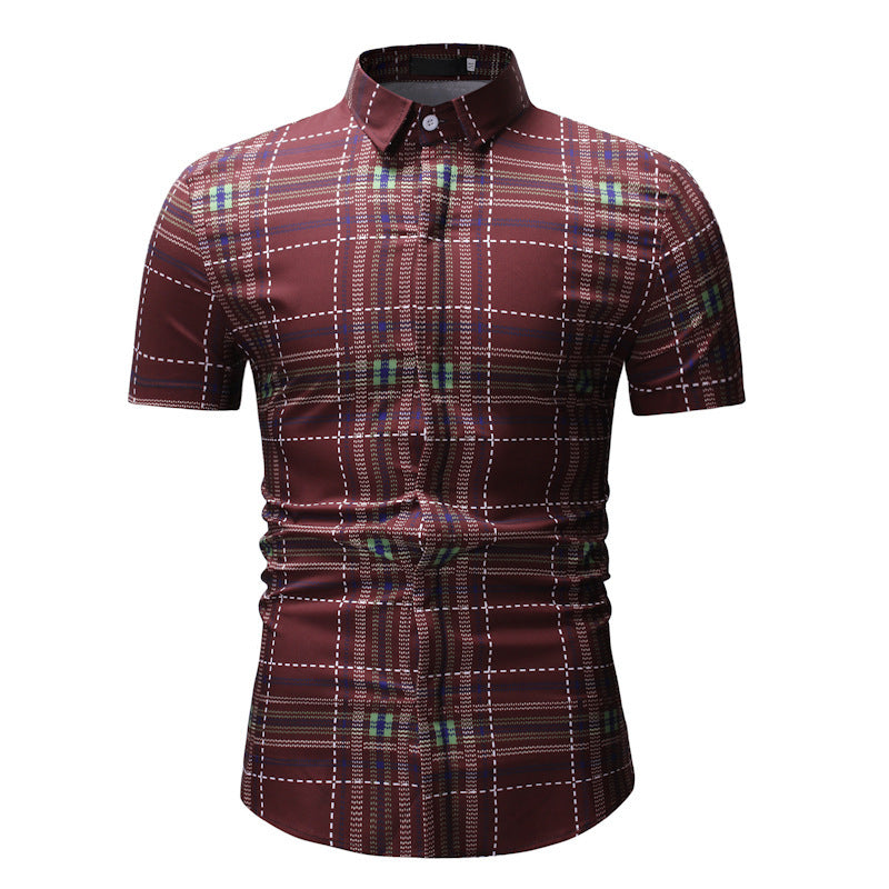 Camisa informal a cuadros para hombre