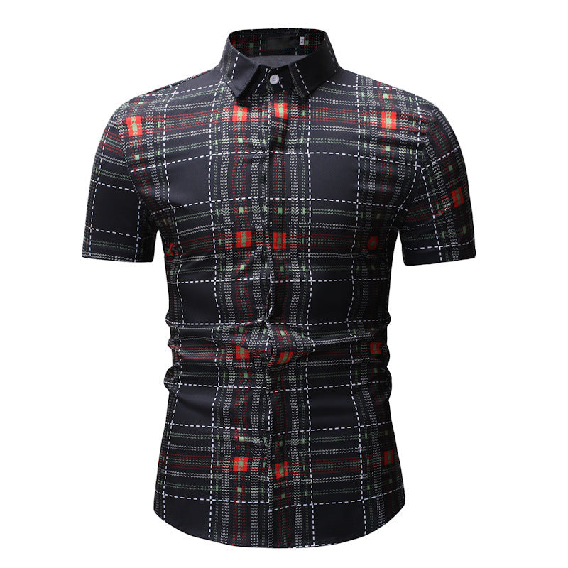 Camisa informal a cuadros para hombre