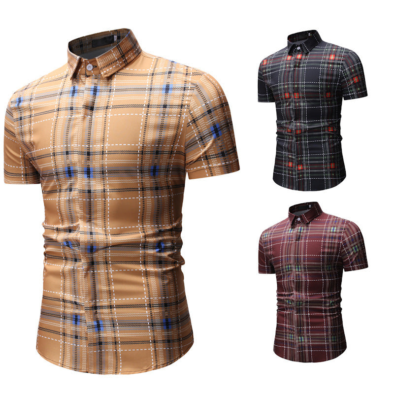 Camisa informal a cuadros para hombre
