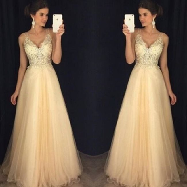 Women Evening Gown Wedding Lace Dress