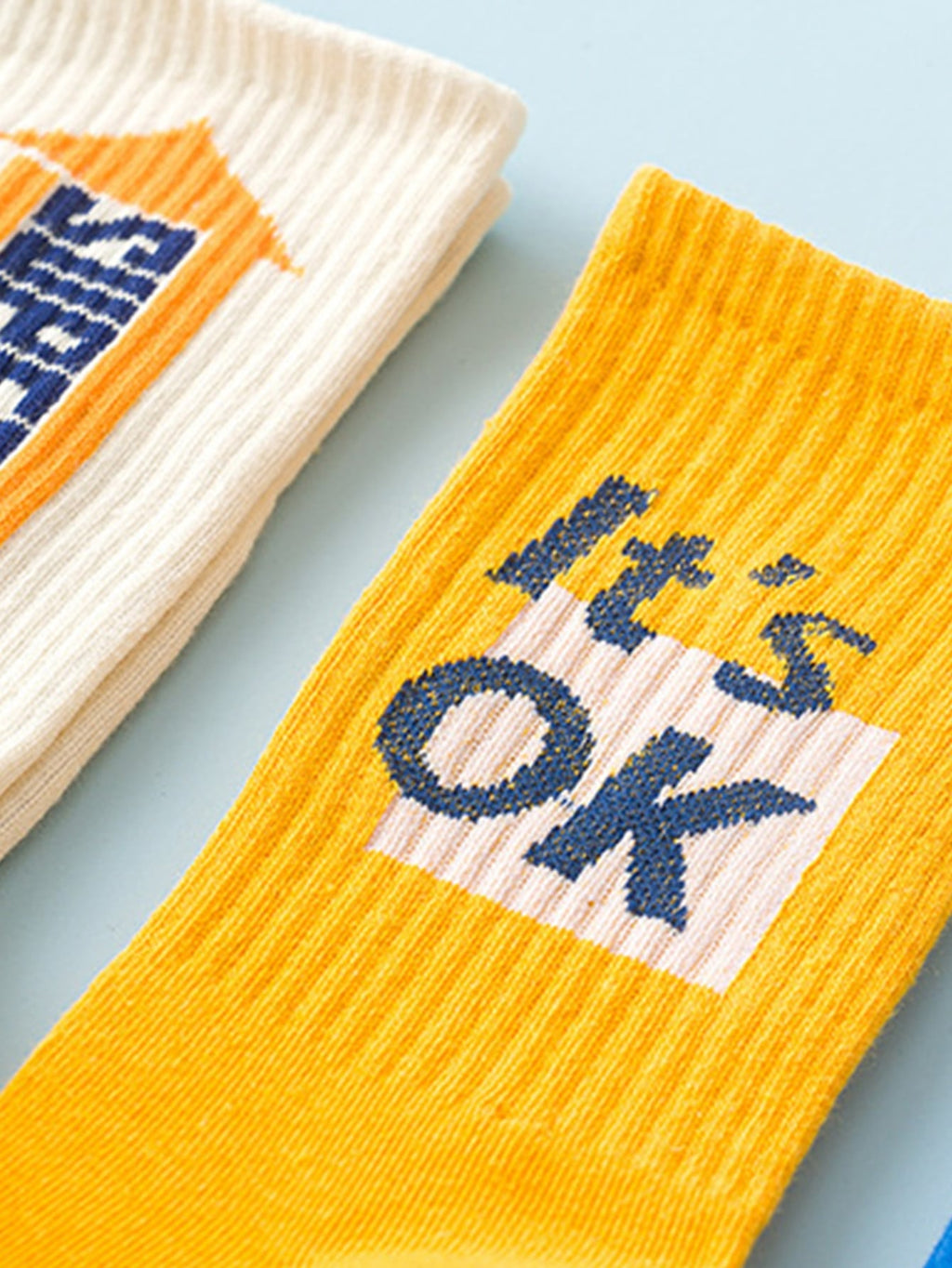 4pairs Men Letter Graphic Crew Socks