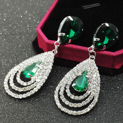 Boucles d'oreilles pendantes en cristal