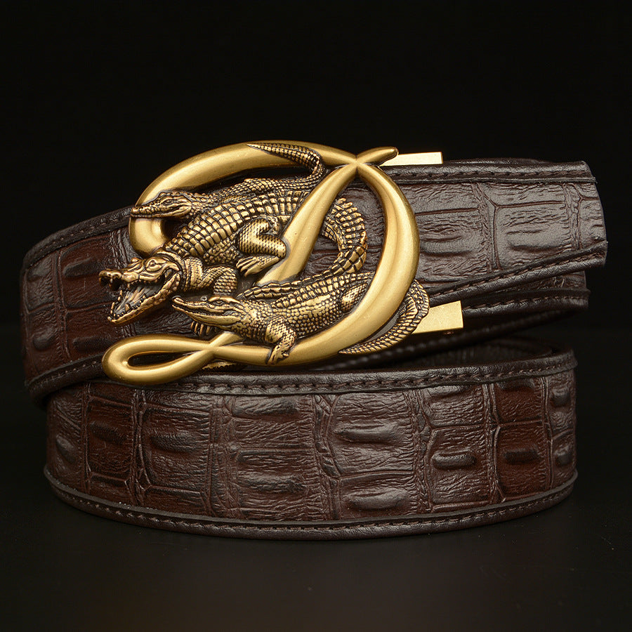 Ceinture Homme Boucle Crocodile