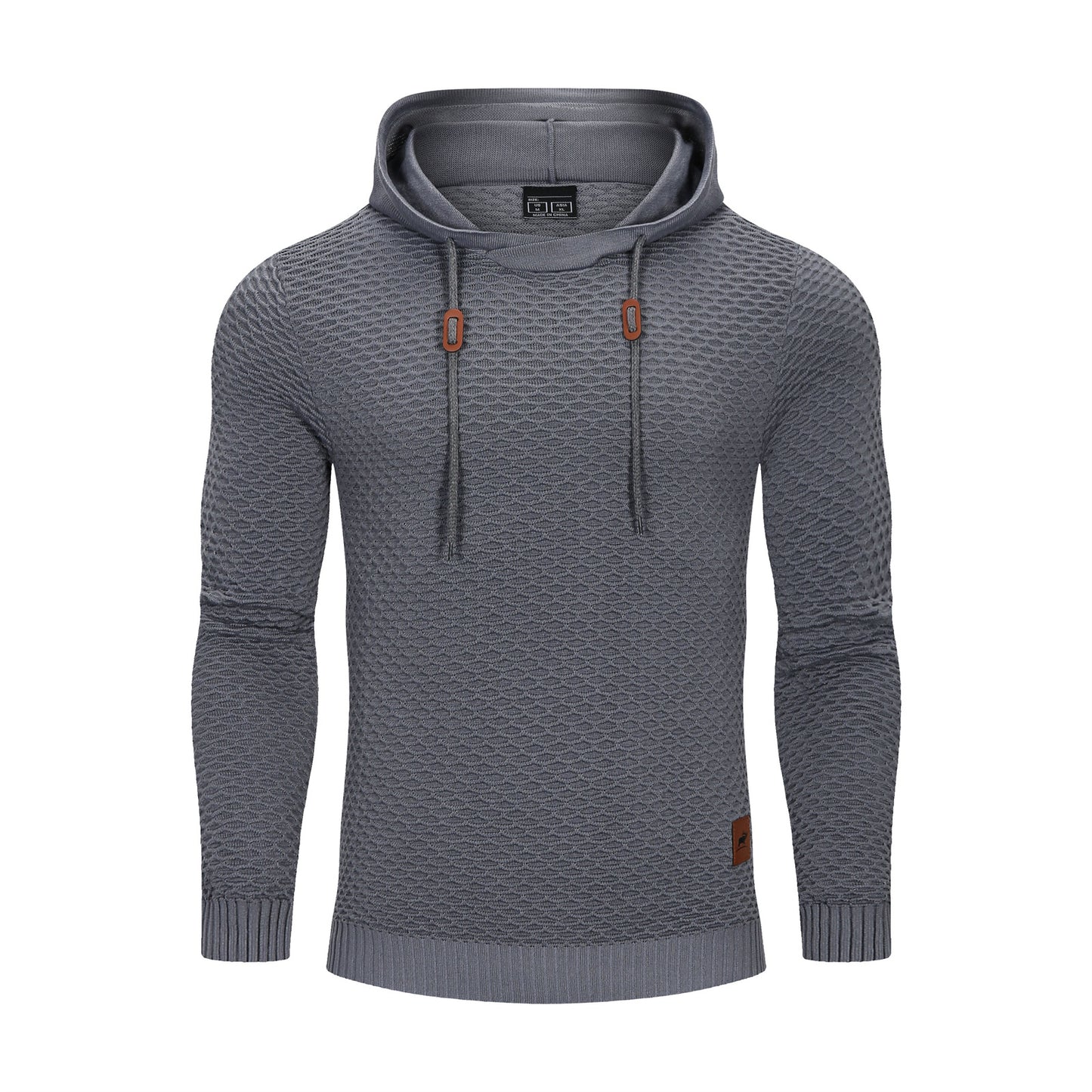 3D Pattern Sports Elastic Men Solid Color Casual Hoodies