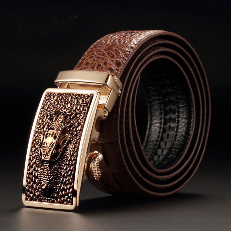 Ceinture Homme Cuir Véritable Boucle Automatique