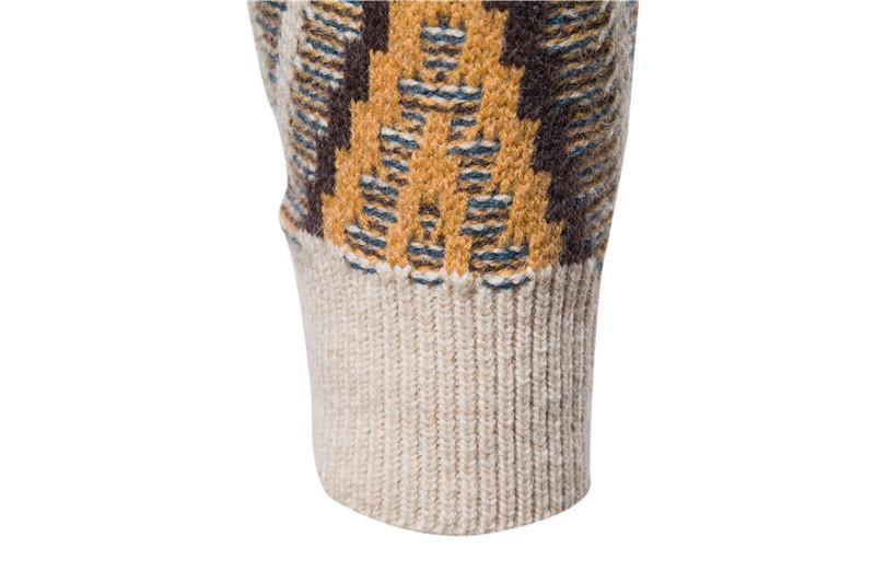 Lingge Slim Jacquard Sweater Top de punto a la moda