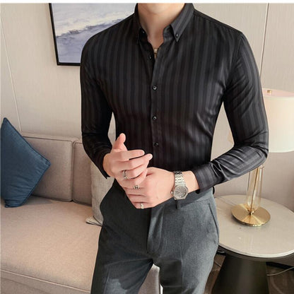 Men Vertical Stripe Shirt