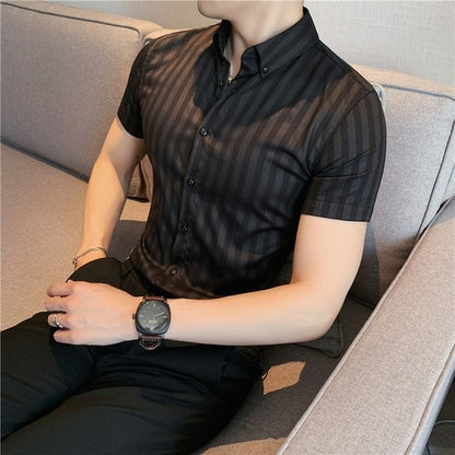 Men Vertical Stripe Shirt