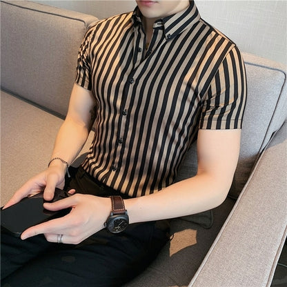 Men Vertical Stripe Shirt