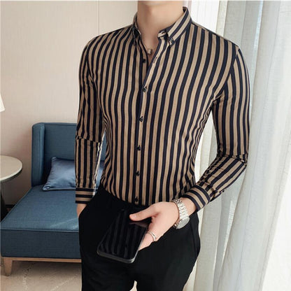 Men Vertical Stripe Shirt