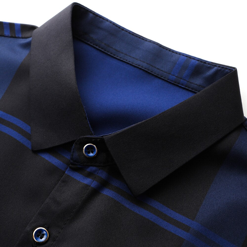 Camisa a rayas de diseñador de marca para hombre