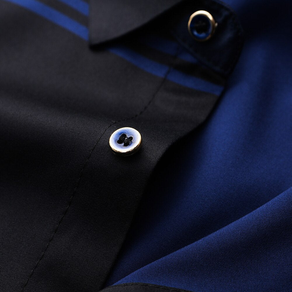 Camisa a rayas de diseñador de marca para hombre