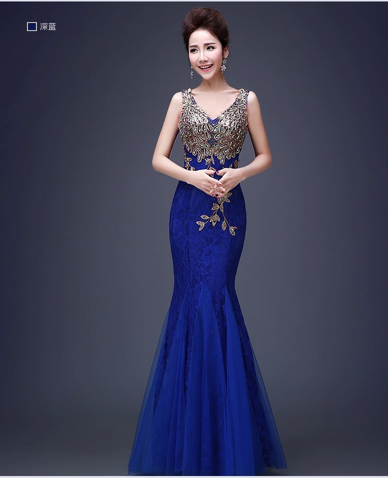 Fish Tail Banquet Evening Dress