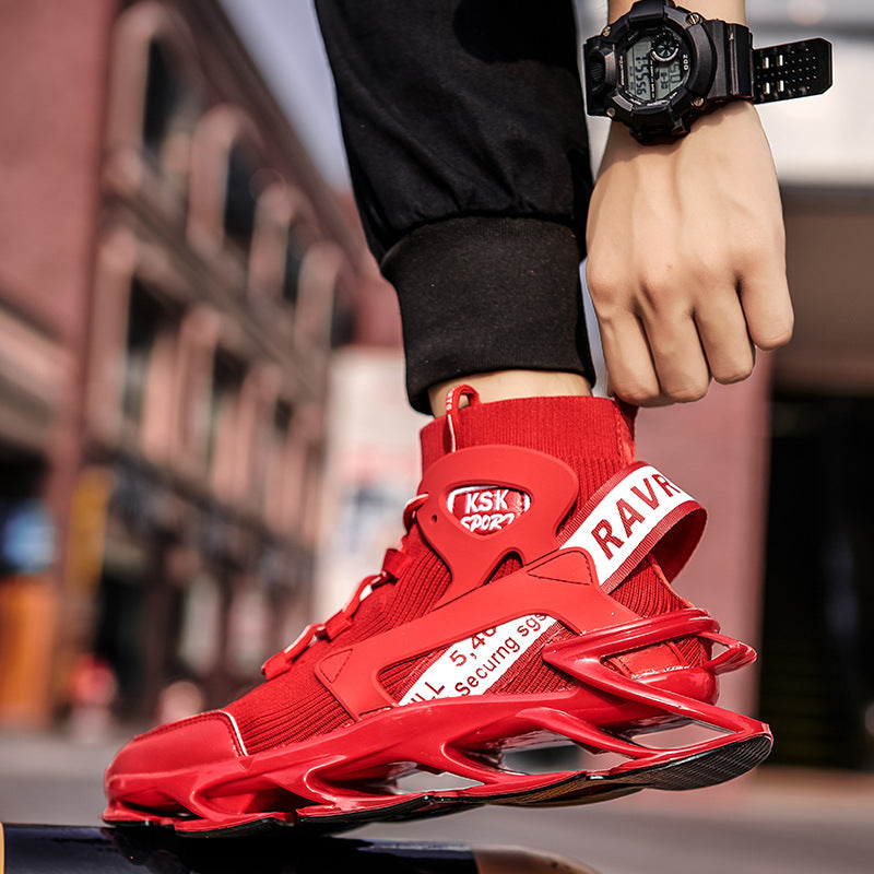 Baskets de mode tissées volantes pour hommes 