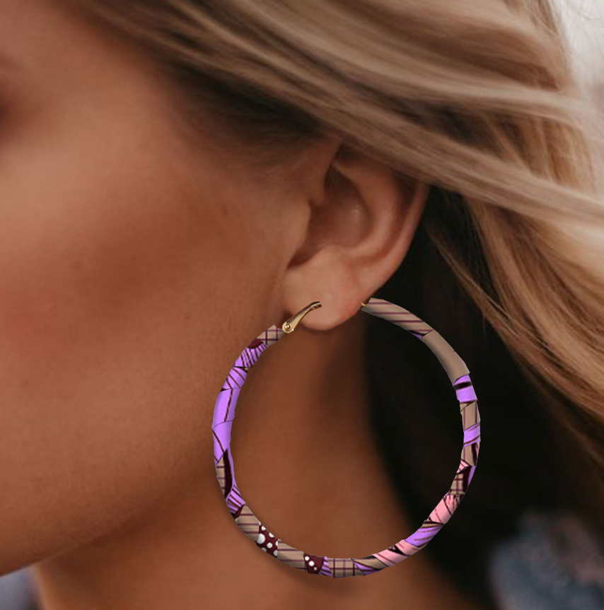 Tie-Dye Print Earring