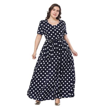 Robe à pois pour femme