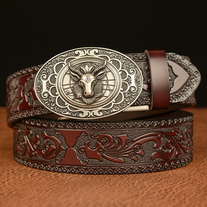 Real Cowhide Casual Jeans Belt