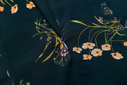 Robe florale rétro à fleurs avec fronde